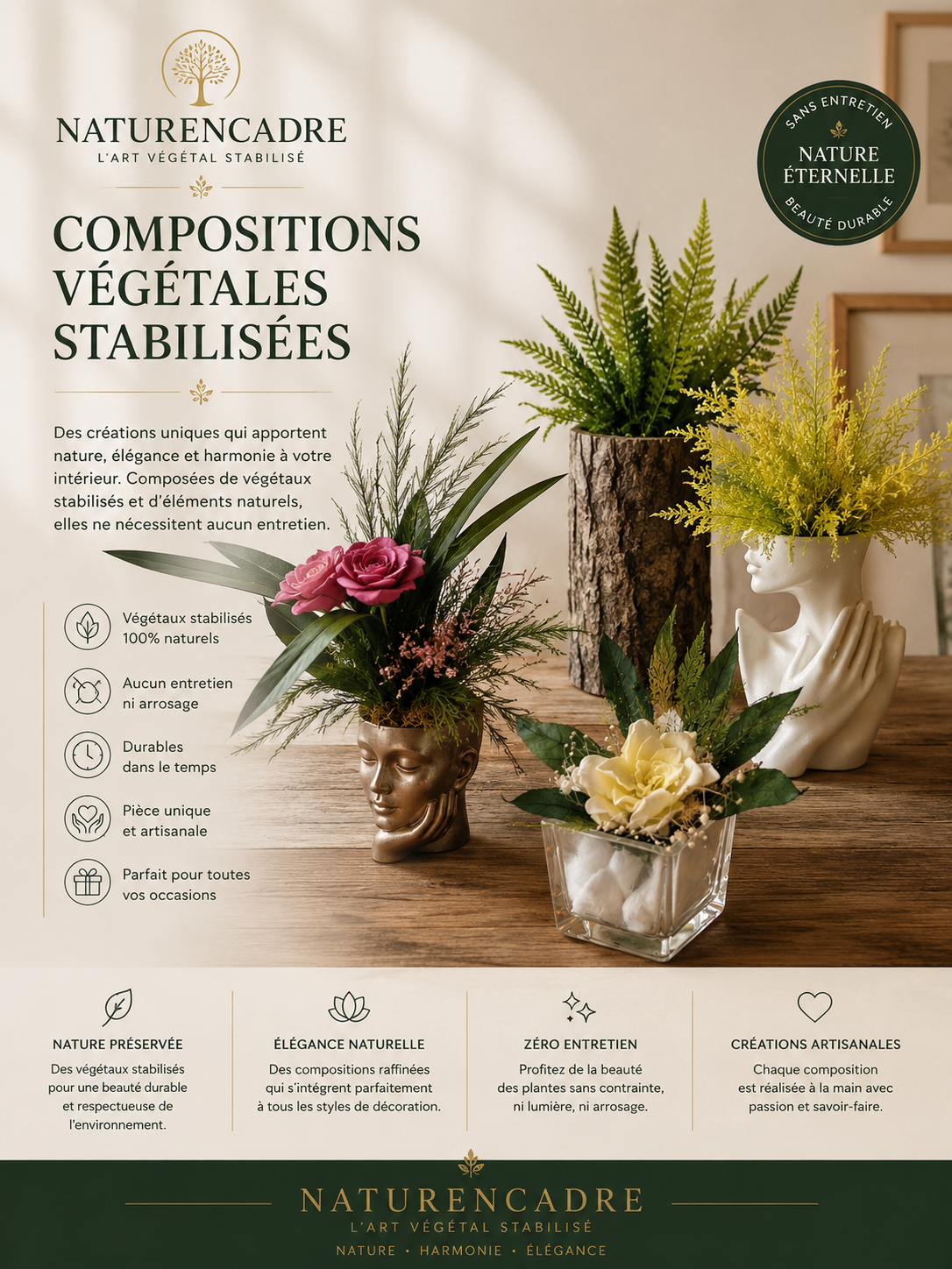 Compositions végétales stabilisées