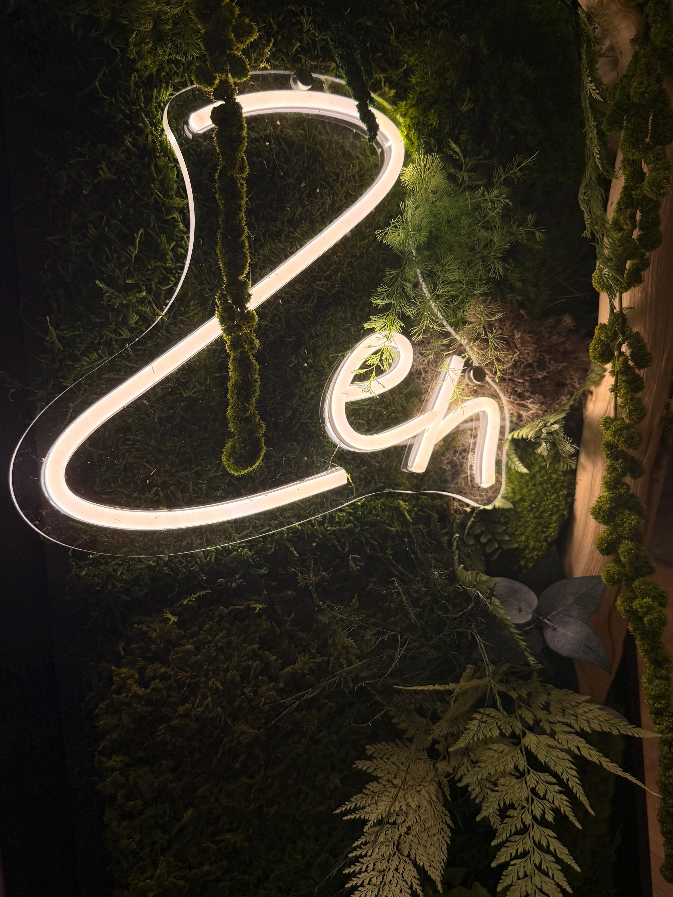 Grand cadre végétal mural lumineux « zen » Caisse américaine  Œuvre végétale verticale 100 cm  Décoration murale nature chic