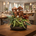 Romantic Couple Sculpture with Preserved Moss  Luxury Love Art Piece  Unique Wedding Gift  Rose Gold Statue Decor  Statement Home Accent
